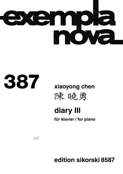 C. Xiaoyong: Diary III fuer Klavier, Klavier