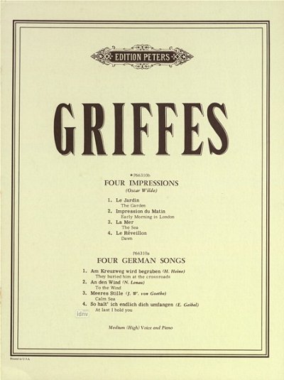 Griffes Charles T.: 4 Impressions