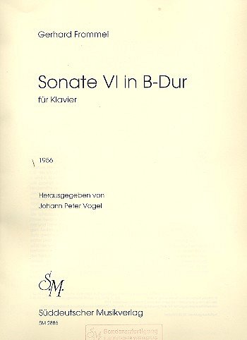 G. Frommel: Sonate VI für Klavier (1956) B-Dur, Klav (Sppa)