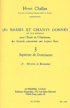 H. Challan: 380 Basses et Chants Donnés Vol. 3B