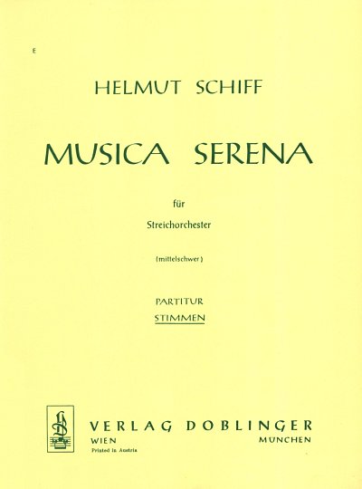 AQ: S. Helmut: Musica Serena, Stro (Stsatz) (B-Ware)