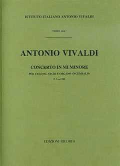 A. Vivaldi: Concerto Per Violino, Archi E BC In Mi M (Part.)