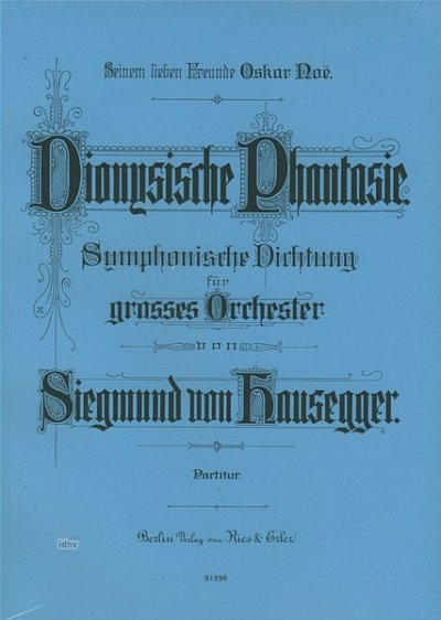 H.S. von: Dionysische Phantasie Sympho., Orchester