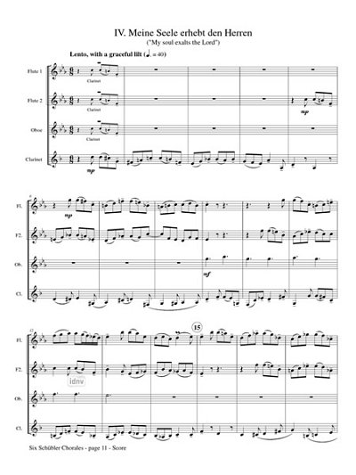 J.S. Bach: Six Schubler Chorales (Stsatz)