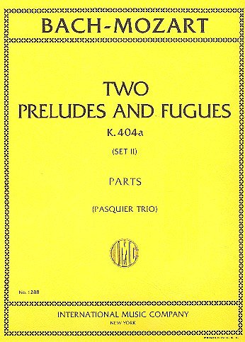 J.S. Bach: 2 Preludi E Fughe (Pasquier Trio) (Bu)