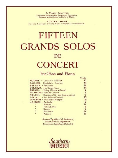 15 Grands Solos de Concert, Ob