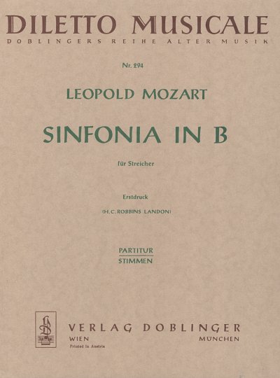 L. Mozart: Sinfonia B-Dur, StrBc (Part.)