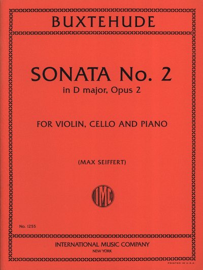 D. Buxtehude: Sonata D Major Op.2 No.2, VlVcKlv (Pa+St)