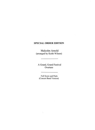 M. Arnold: A Grand Grand Overture