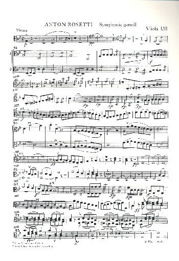 A. Rosetti: Sinfonie g-Moll, Kamo (Vla 1, 2)