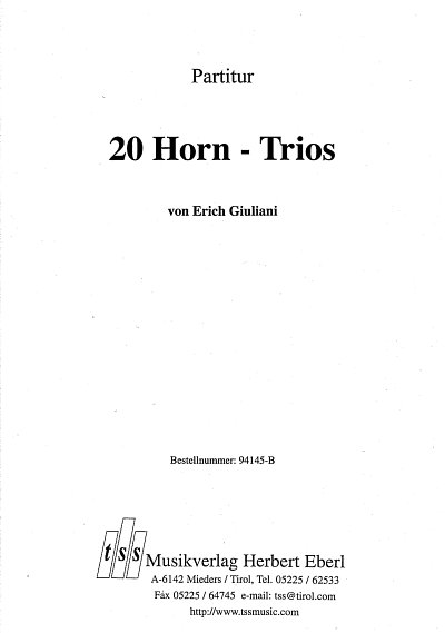 E. Giuliani: 20 Horn-Trios, 3Hrn (Part.)