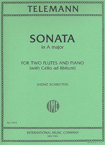 G.P. Telemann: Sonata in A major (SCHREITER), 2FlKlav (Bu)