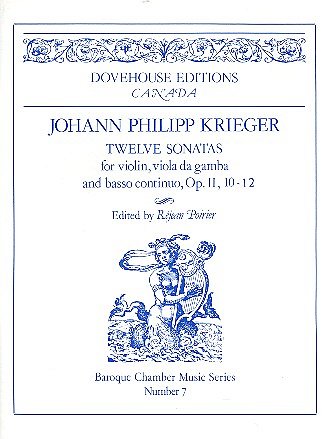 J.P. Krieger: 12 Sonatas op.2 nos.10-12, VlVdgBc (Pa+St)