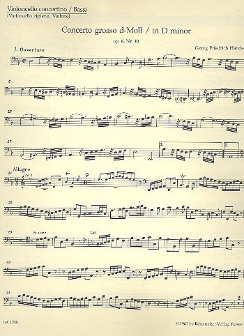 G.F. Händel: Concerto grosso in D minor op. 6/10 HWV 328