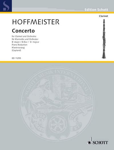 DL: F.A. Hoffmeister: Klarinetten-Konzert B-Dur, KlarOrch (K
