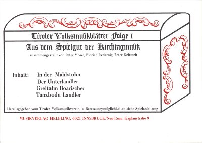 F. Pedarnig: Tiroler Volksmusikblätter 1, Vm (Sppa)