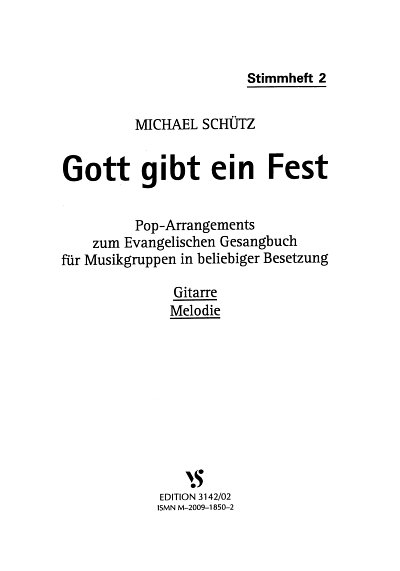 Schuetz Michael: Gott Gibt Ein Fest
