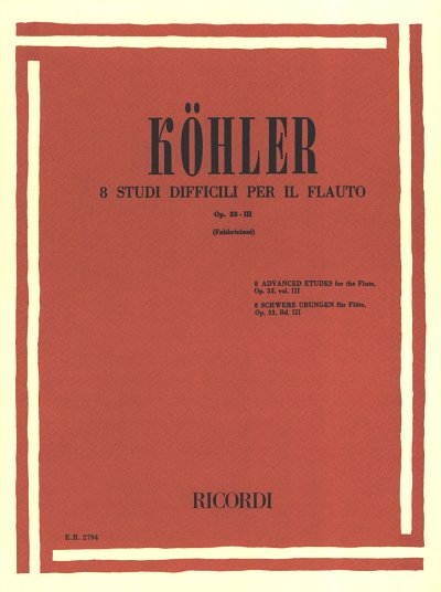 E. Köhler: Studi Op. 33, Fl