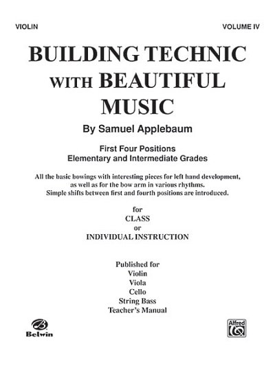 S. Applebaum: Building Technic With Beautiful Music, Book IV