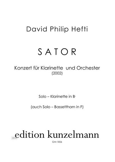 D.P. Hefti: SATOR, Konzert für Klarinette und Orchester