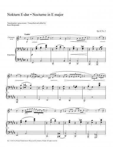 F. Chopin: Berühmte Transkriptionen, KlarKlv (1)