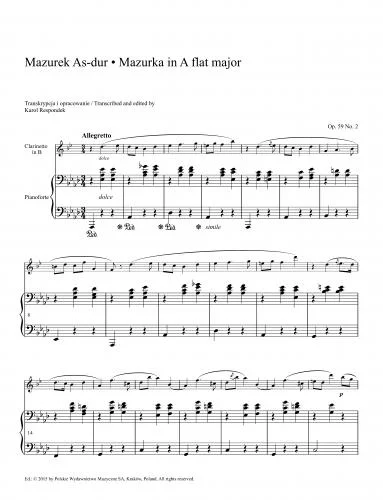 F. Chopin: Berühmte Transkriptionen, KlarKlv (2)