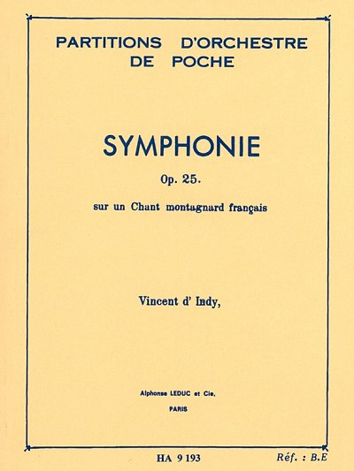 V. d'Indy: Symphonie Sur Un Chant Montagna, KlavOrch (Part.)