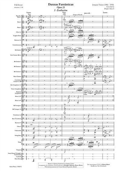J. Turina: Danzas Fantásticas op. 21, Blaso (Pa+St)