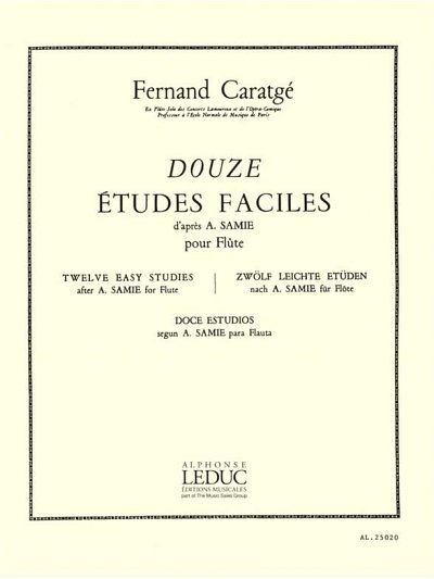 Fernand Caratge: 12 Etudes faciles, d'apres Sami, Fl (Part.)