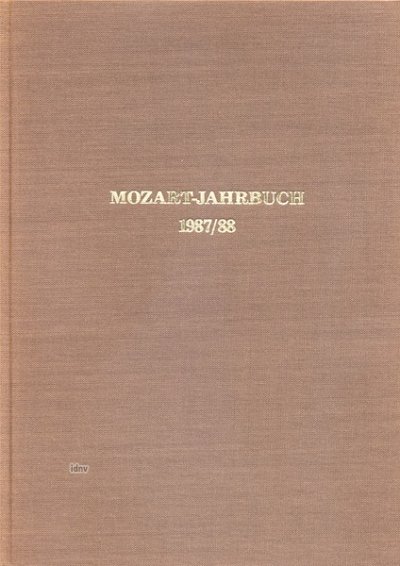Zentralinstitut für : Mozart-Jahrbuch 1987/88 (Bu)