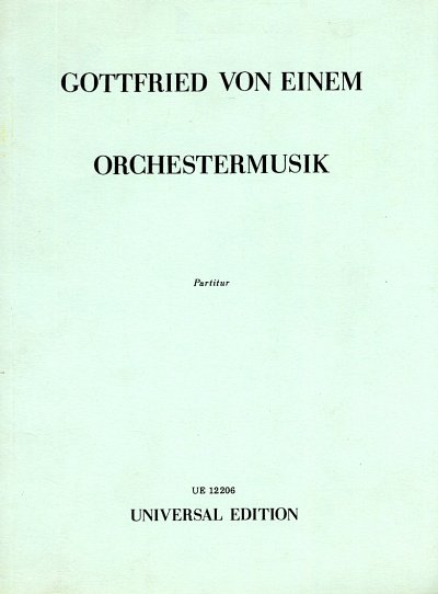 G. v. Einem: Orchestermusik op. 9, Sinfo (Stp)