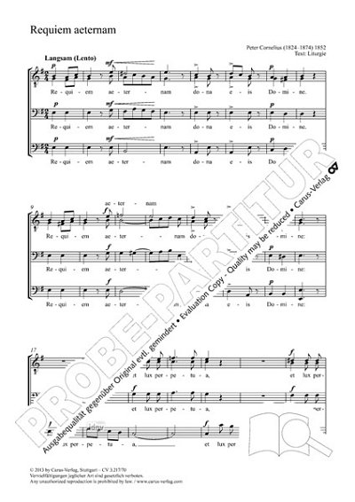 DL: P. Cornelius: Requiem aeternam (Die ewige Ruhe, Mch4 (Pa