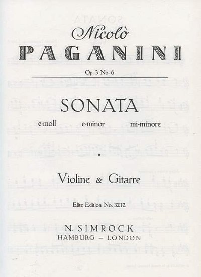 P. Nicolò: Sonate e-Moll op. 3/6 , VlGit