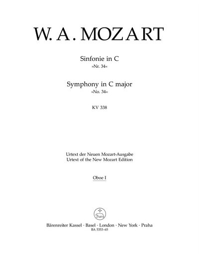 W.A. Mozart: Sinfonie Nr. 34 C-Dur KV 338, Sinfo (HARM)