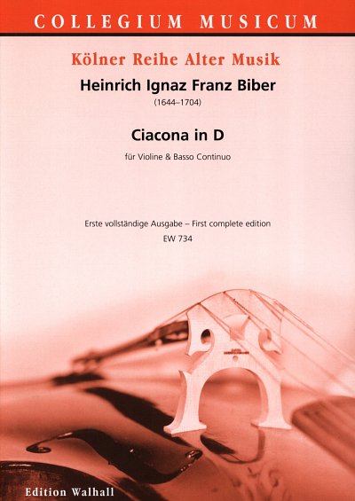 H.I.F. Biber: Ciacona In D Collegium Musicum - Koelner Reihe