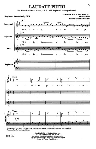 M. Haydn: Laudate Pueri (Chpa)
