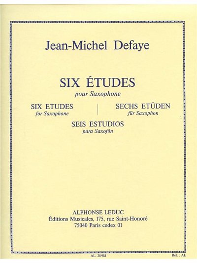 J.-M. Defaye: Six Etudes, Sax