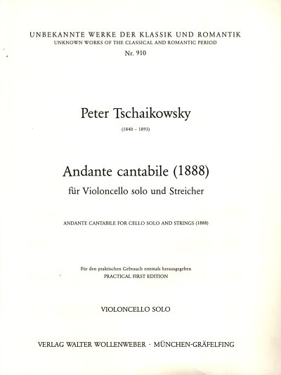 P.I. Tschaikowsky: Andante Cantabile op. 11, Vc5Str (Vcsolo)