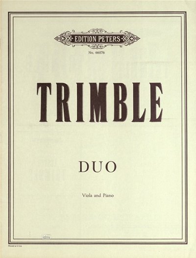 Trimble: Duo für Violine und Klavier