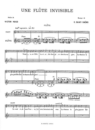 AQ: C. Saint-Saëns: Une flute invisible für Stimme, (B-Ware)