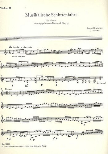 L. Mozart: Musikalische Schlittenfahrt, Sinfo (Vl2)