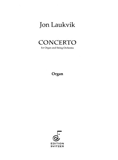 AQ: J. Laukvik: Concerto for organ and string, OrgS (B-Ware)