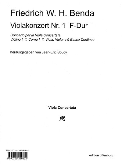 AQ: F.W.H. Benda: Violakonzert Nr. 1, F-Dur, Va (B-Ware)
