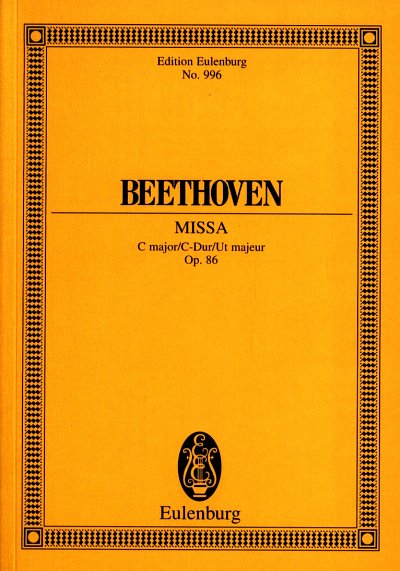 L. v. Beethoven: Messe C-Dur Op 86 Eulenburg Studienpartitur