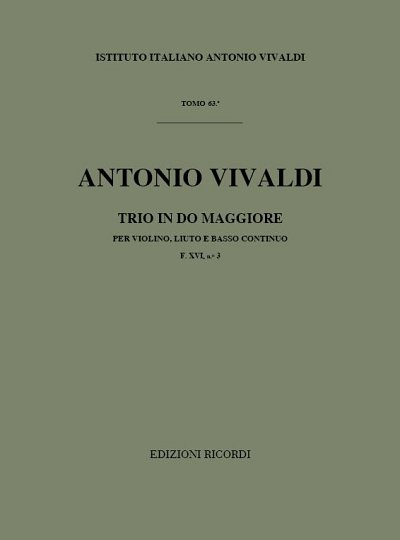 Trio (Sonata) in Do Rv 82 p Violino, Liuto and BC (Part.)