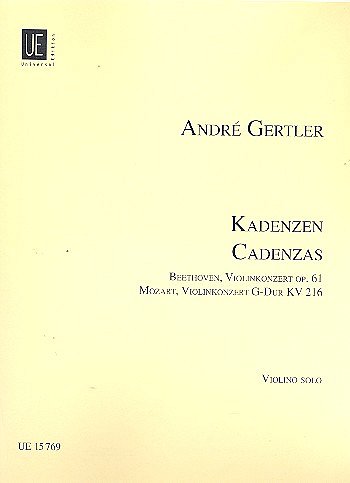 L. v. Beethoven: 3 Kadenzen zum Violinkonzert von Ludw, Viol