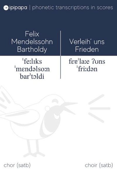 F. Mendelssohn Barth: Verleih uns Frieden, GchOrch (Part.)