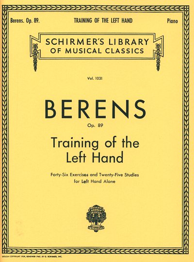 H. Berens: Training of the Left Hand op. 89, KlvLh