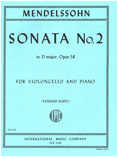 F. Mendelssohn Barth: Sonata N. 2, In Re Op. 58 (Bu)