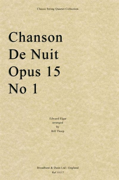 E. Elgar: Chanson De Nuit, Opus 15 No. 1, 2VlVaVc (Part.)
